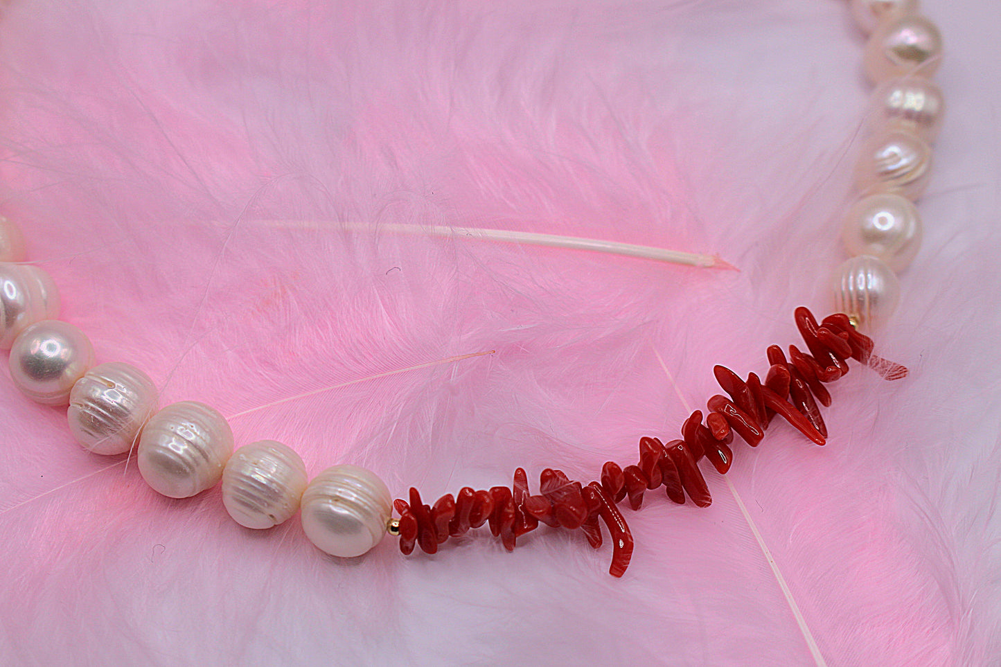 Collier Roccapina en Corail et Perles de Culture