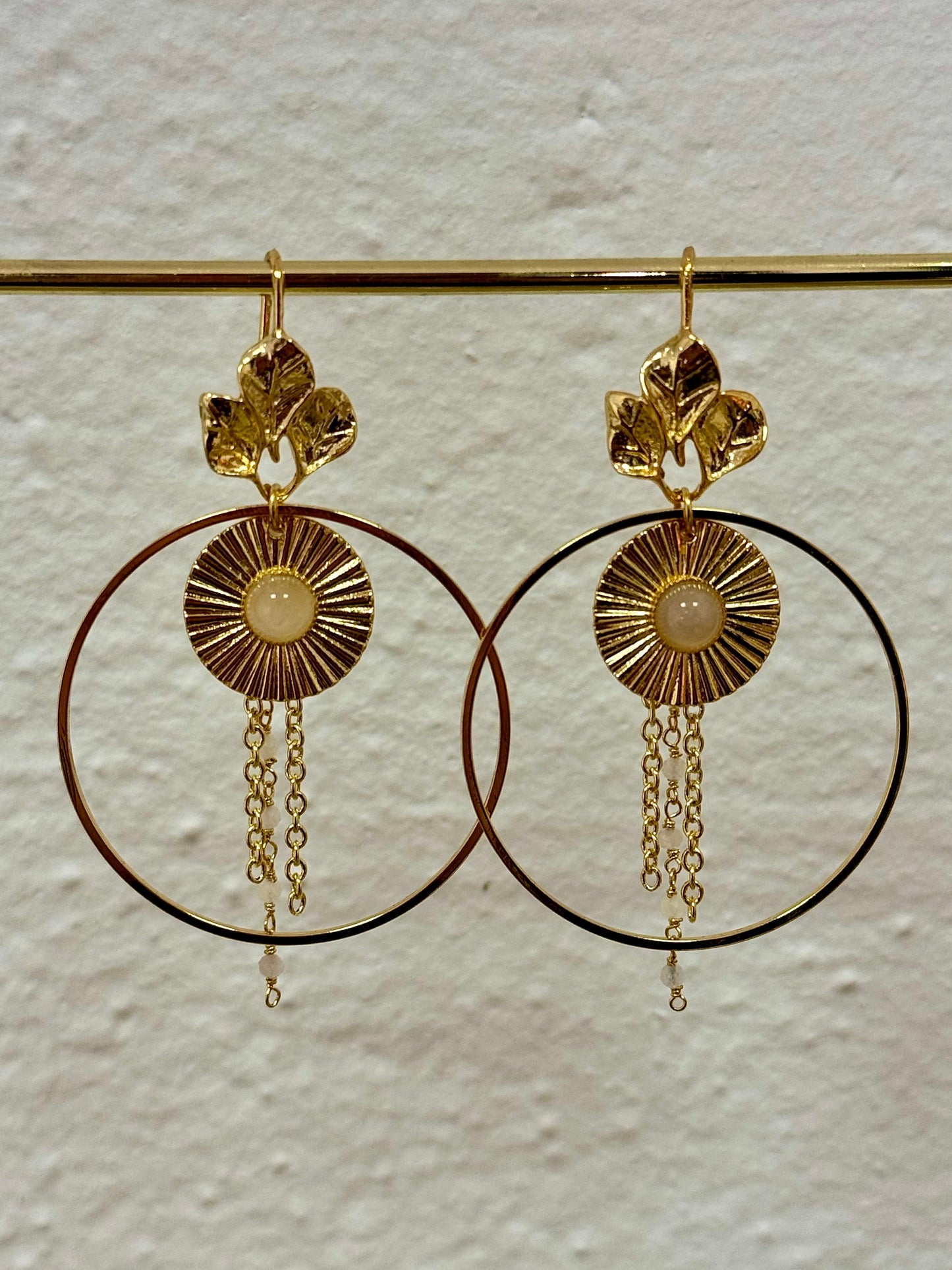 Boucles d’oreilles Rêve Solaire en Pierre de soleil