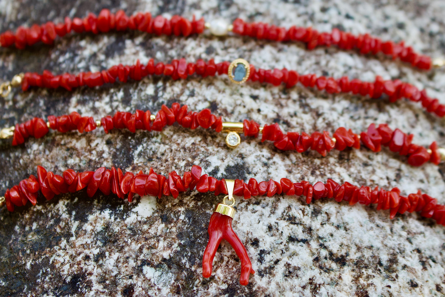 Bracelet "Palma" en Corail Corse de Bonifacio