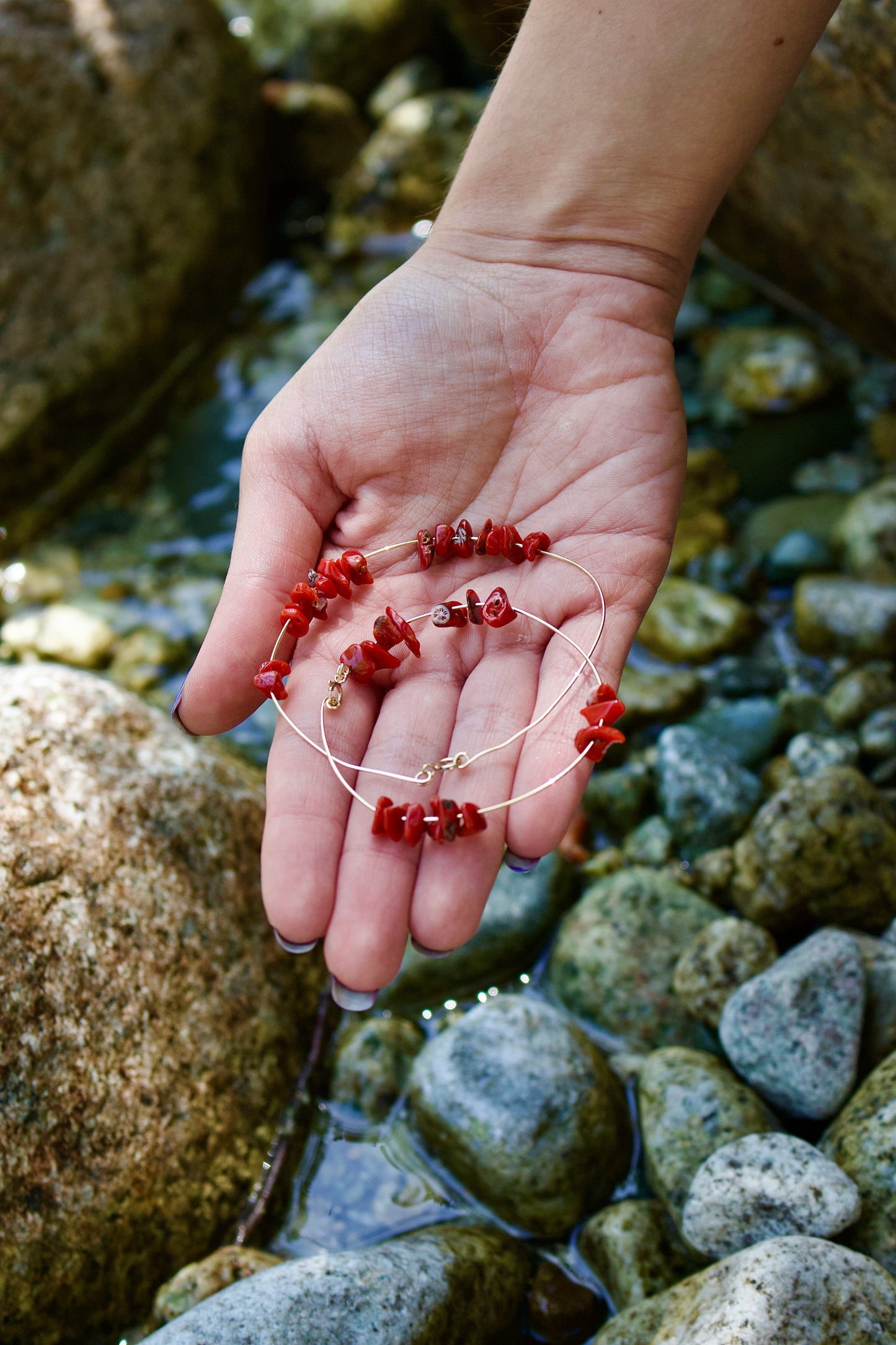 Bracelet Jonc « Cavallo » Corail Corse
