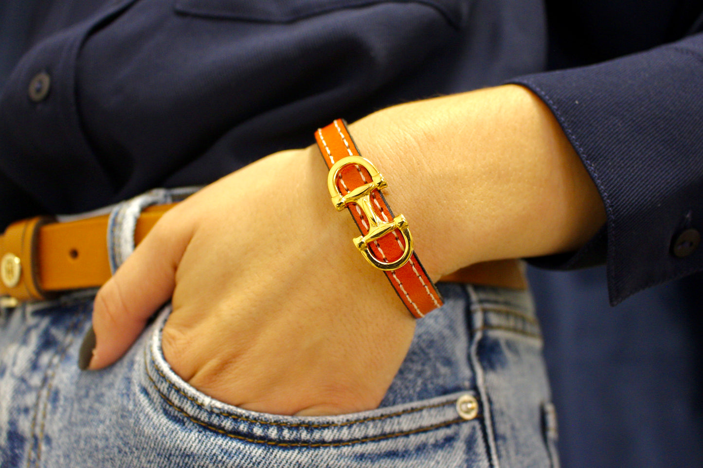 Bracelet Couture en Cuir