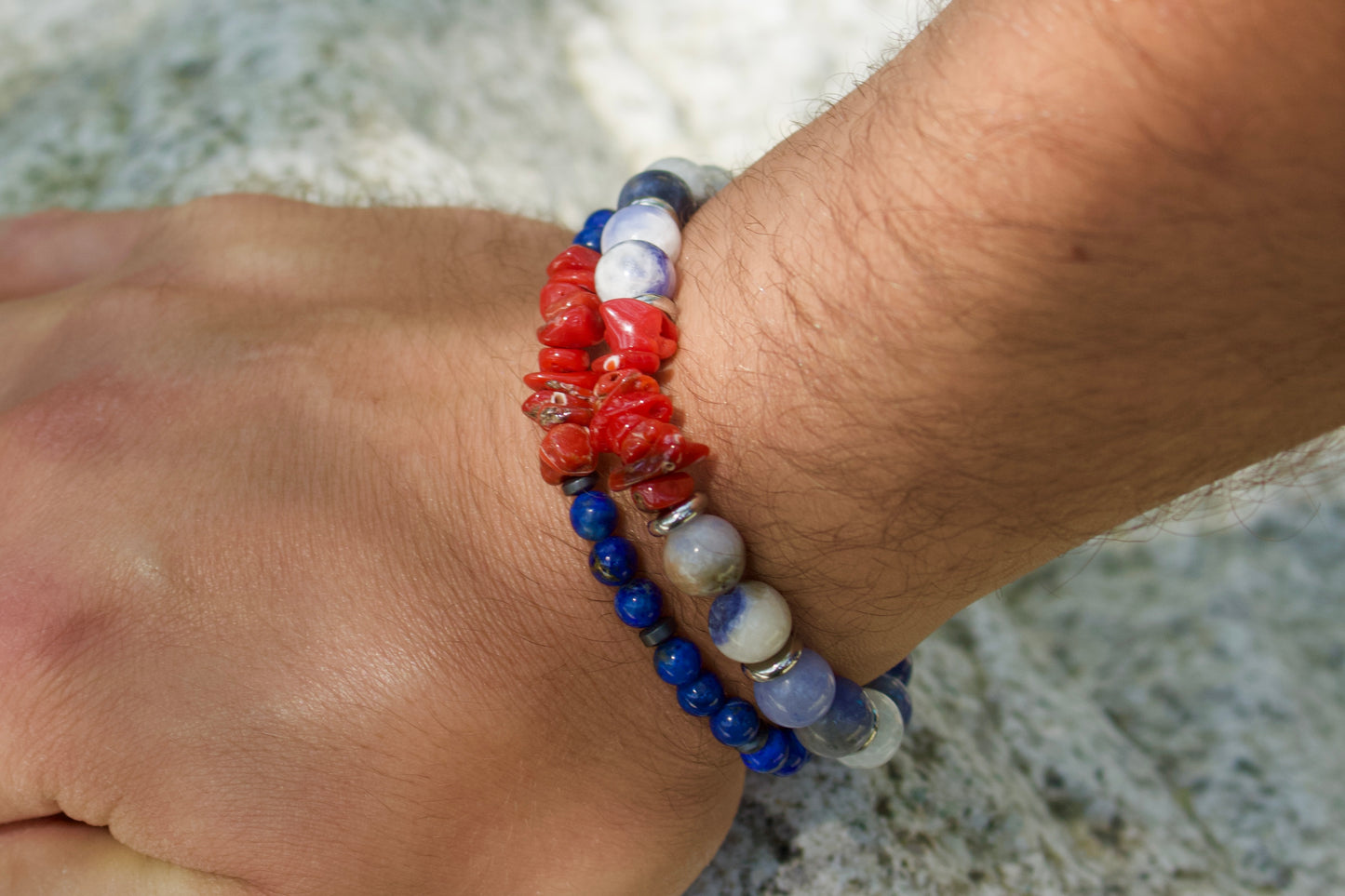 Bracelet « Urbain » Homme en Corail Corse