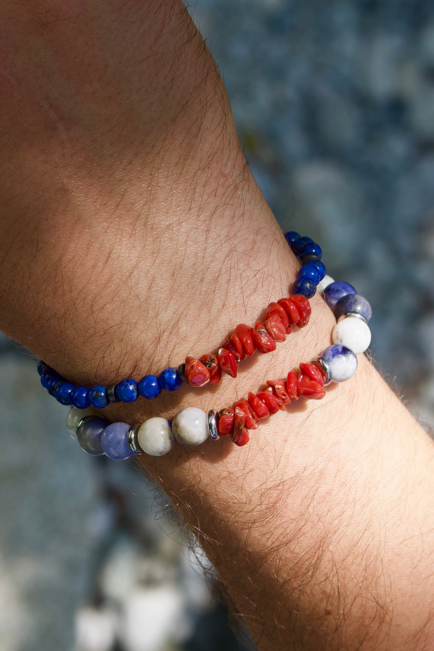Bracelet « Urbain » Homme en Corail Corse
