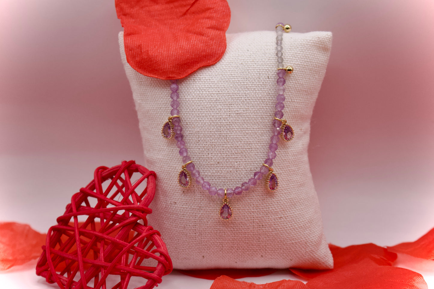Collier « Passione » Amethyste et Labradorite