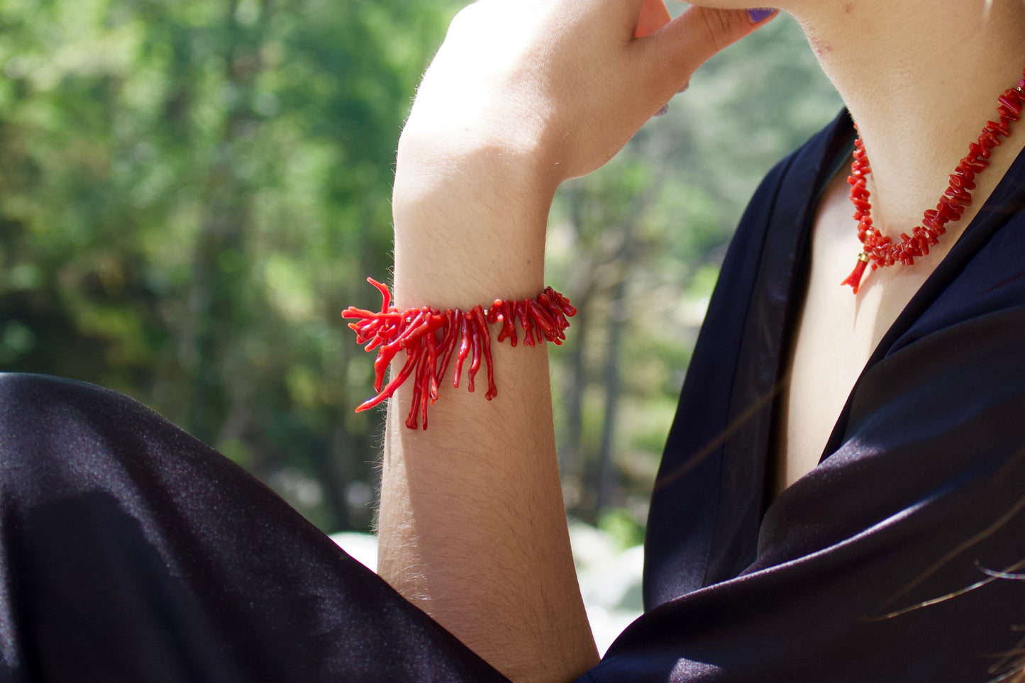 Bracelet « Maraviglia » en Corail or laminé 14k