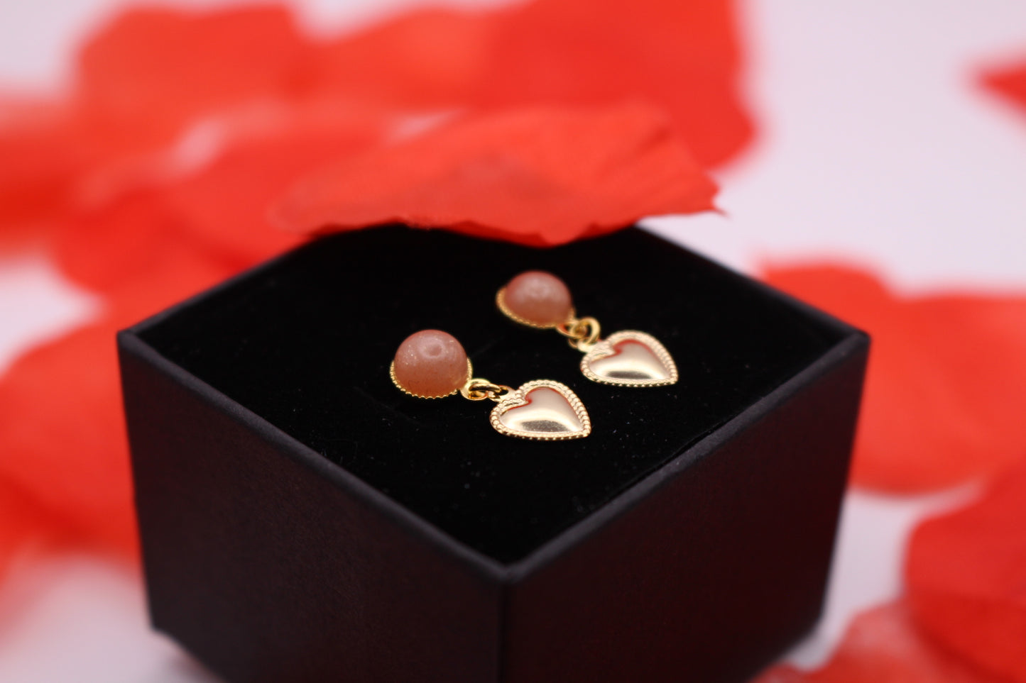 Boucles d’oreilles « Union » pierre de Soleil