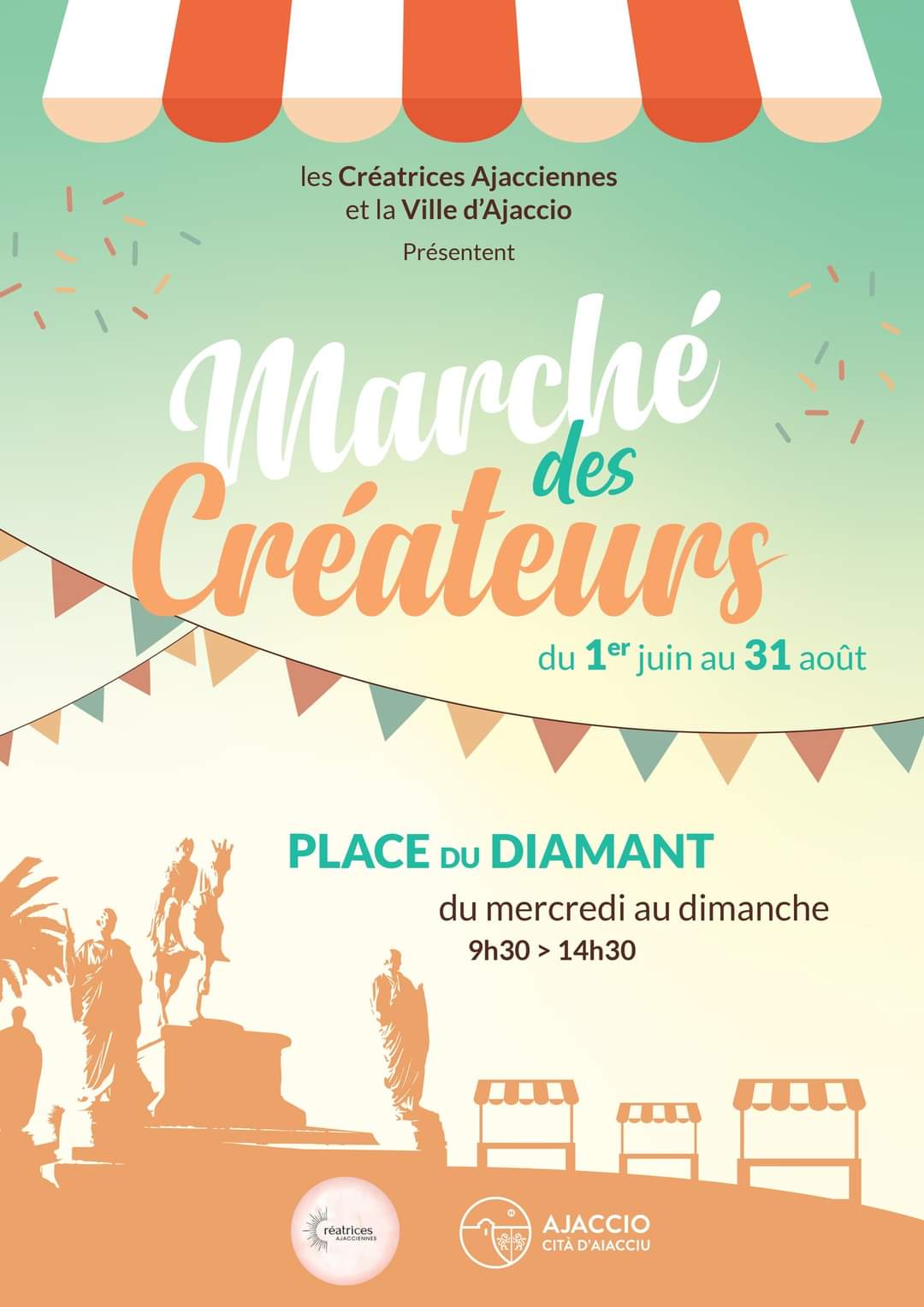 Marché des créateurs à AJACCIO, place du Diamant