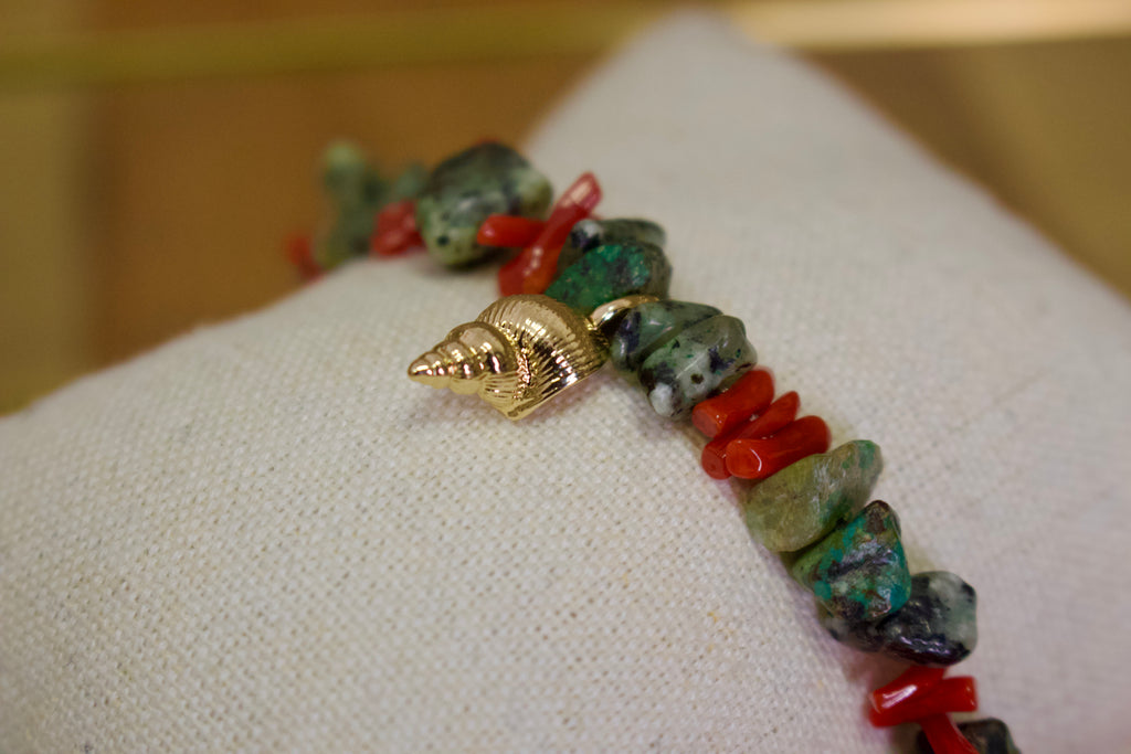 Bracelet « Porto-Vecchio » Corail de Bonifacio et Turquoise