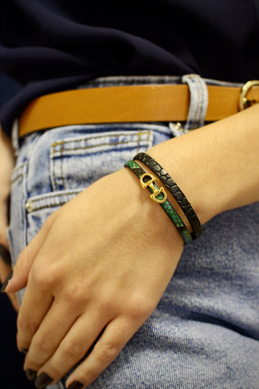 Bracelet Python en Cuir