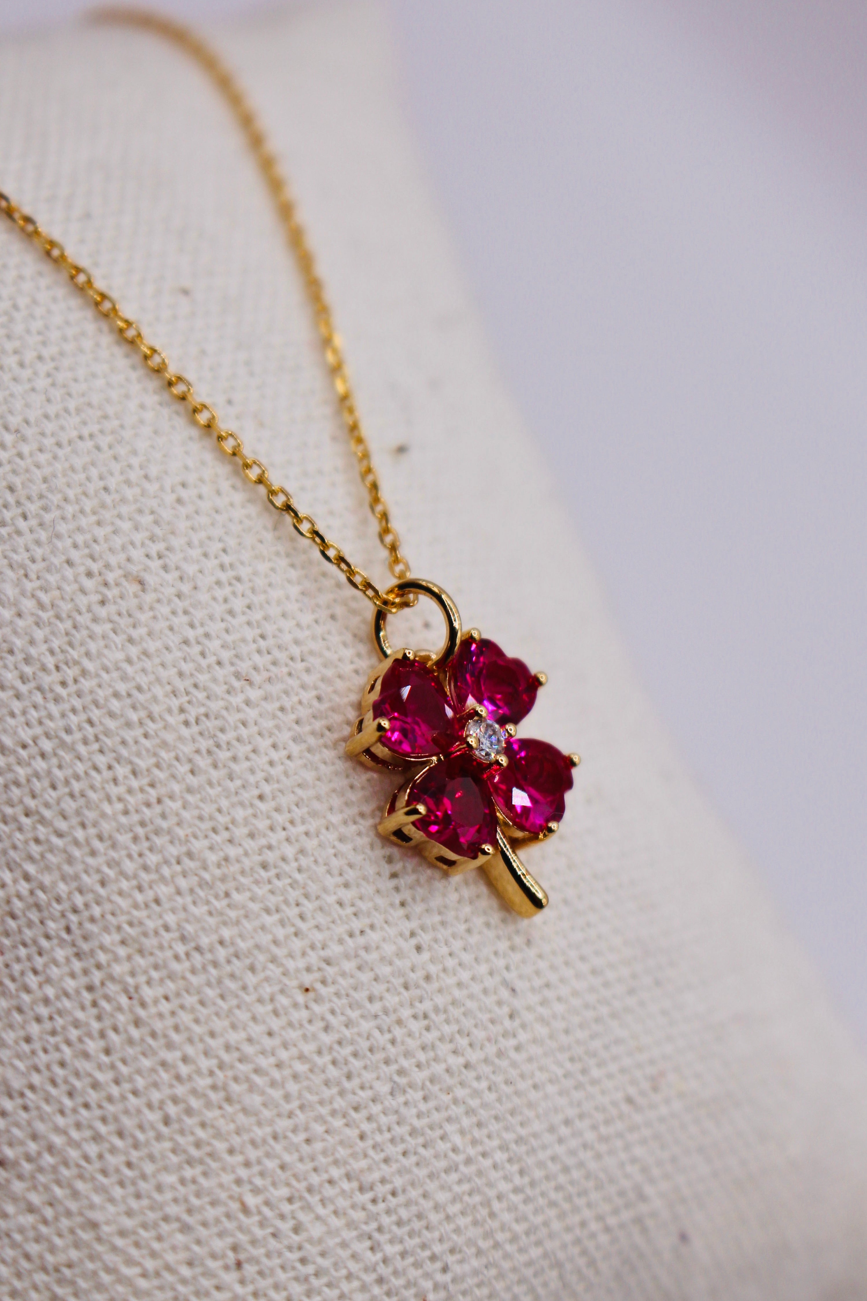 Collier Trèfle en Plaqué Or