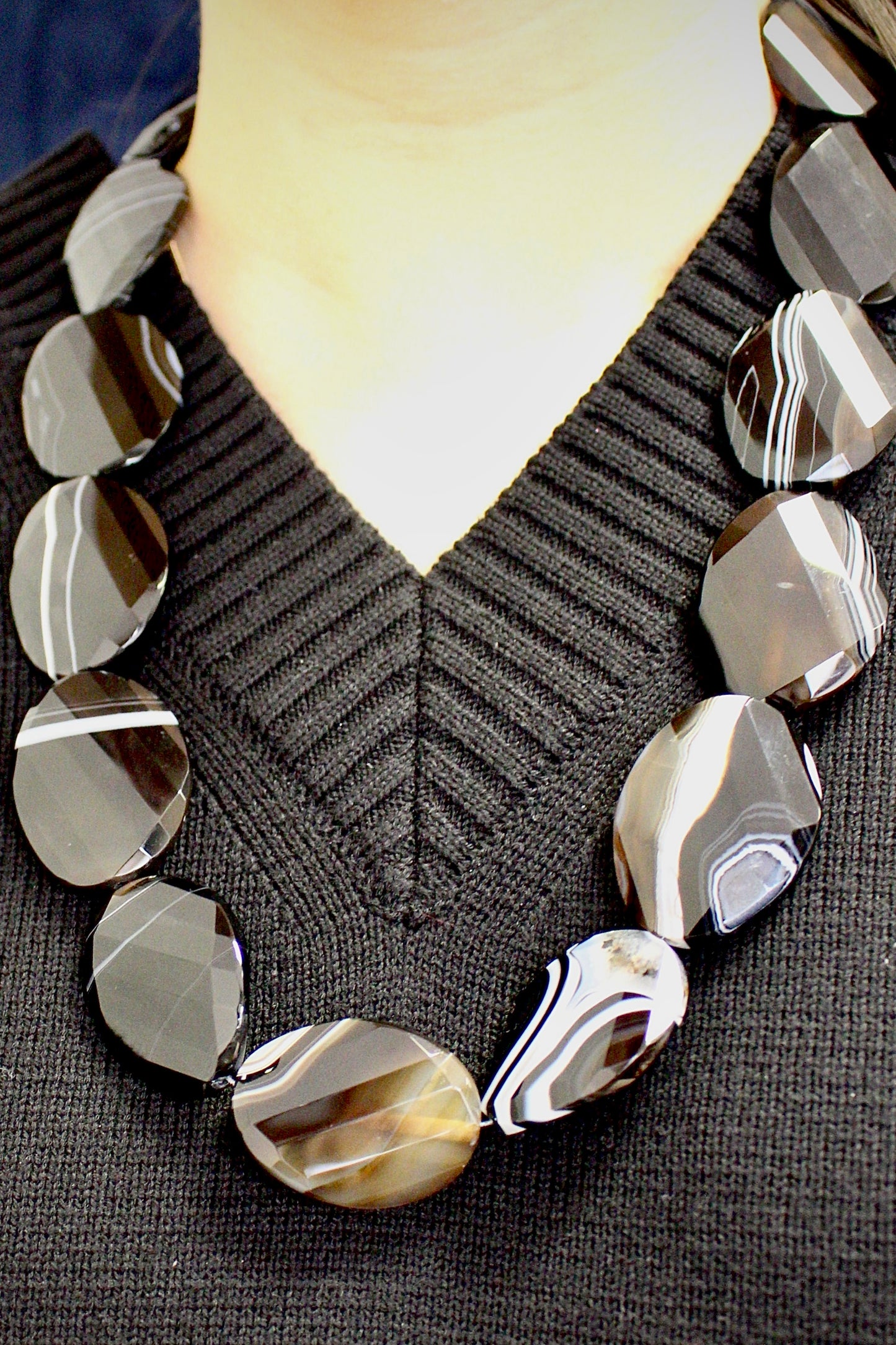 Collier Bouclier en Agate