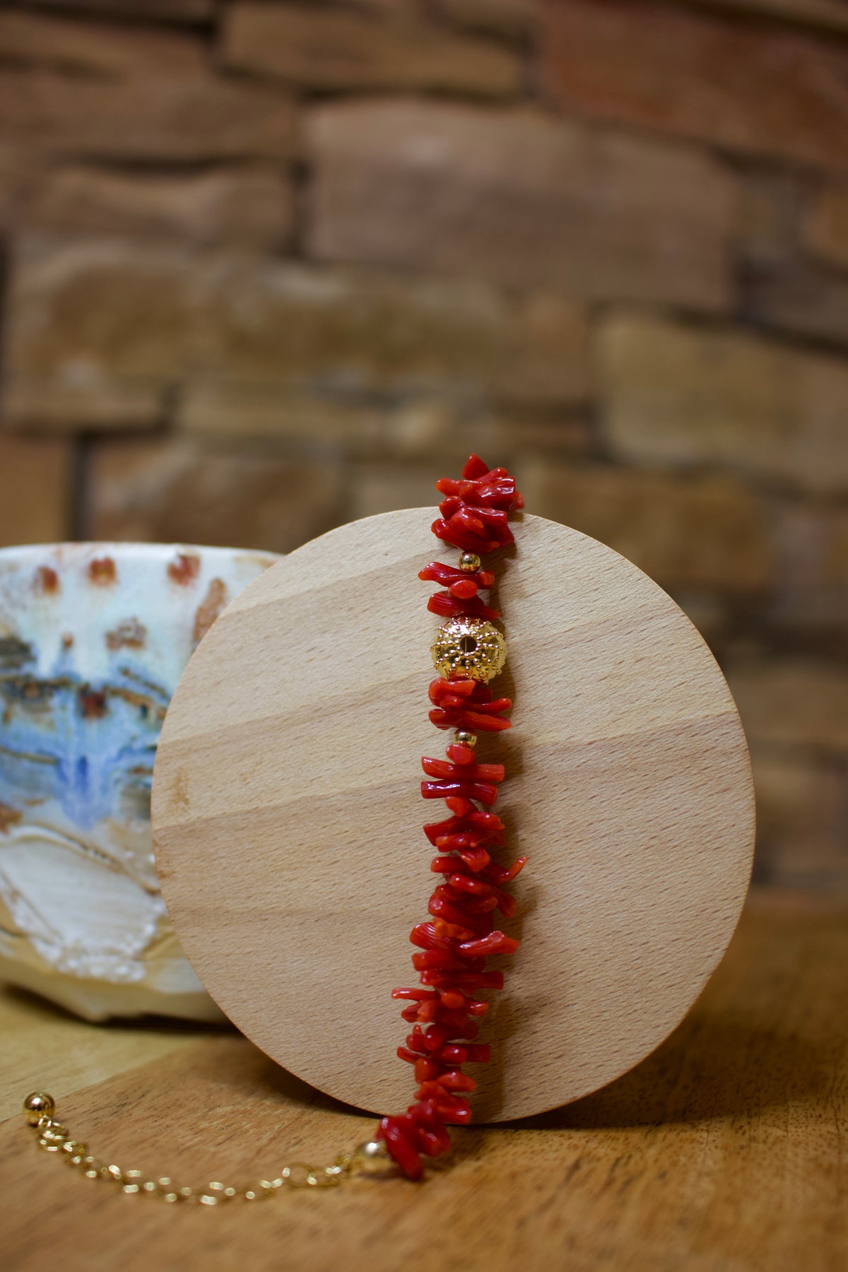 Bracelet « Oursin » Corail de Bonifacio