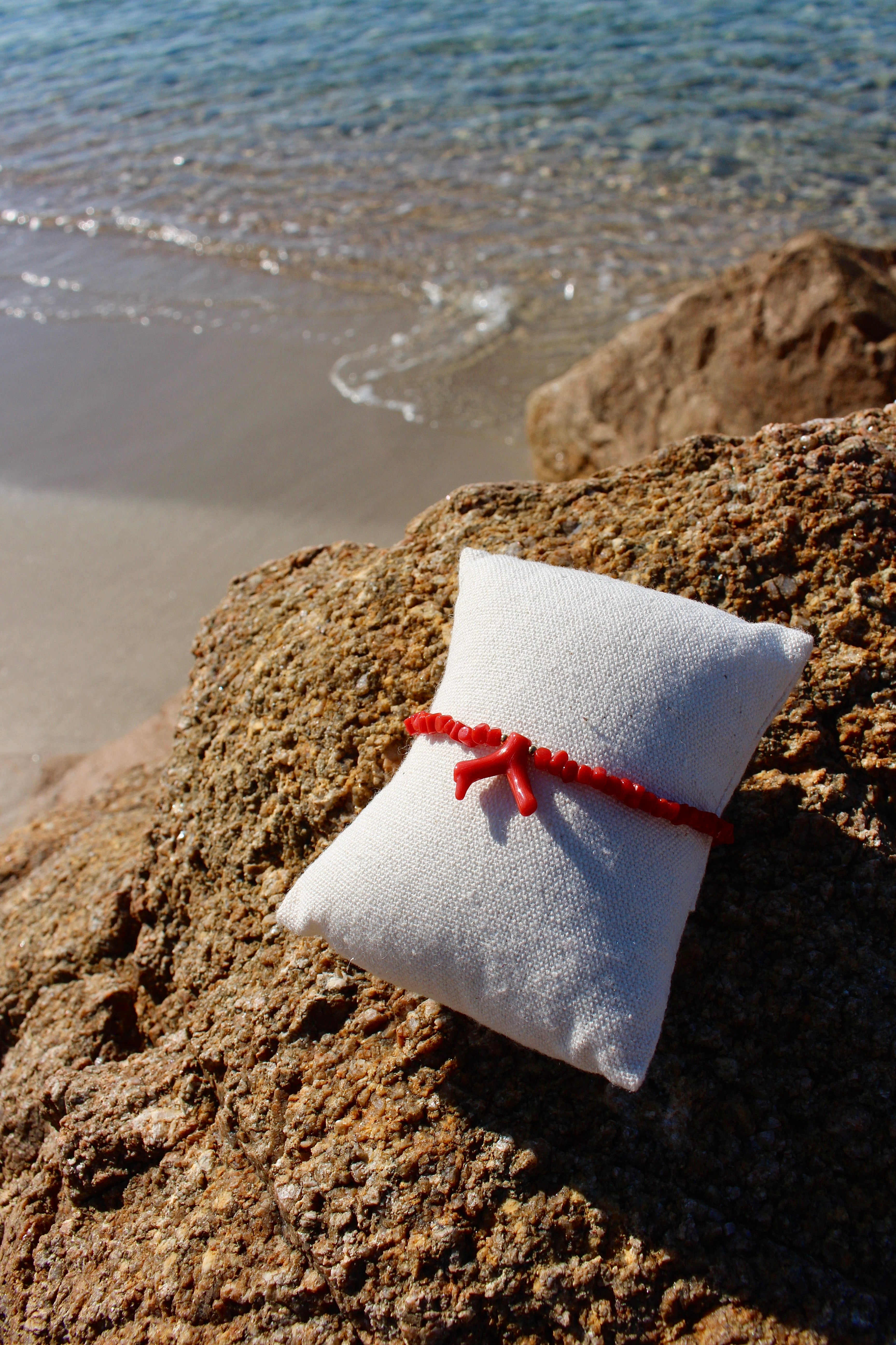 Bracelet « Piantarella » Corail de Bonifacio et Or laminé 14k