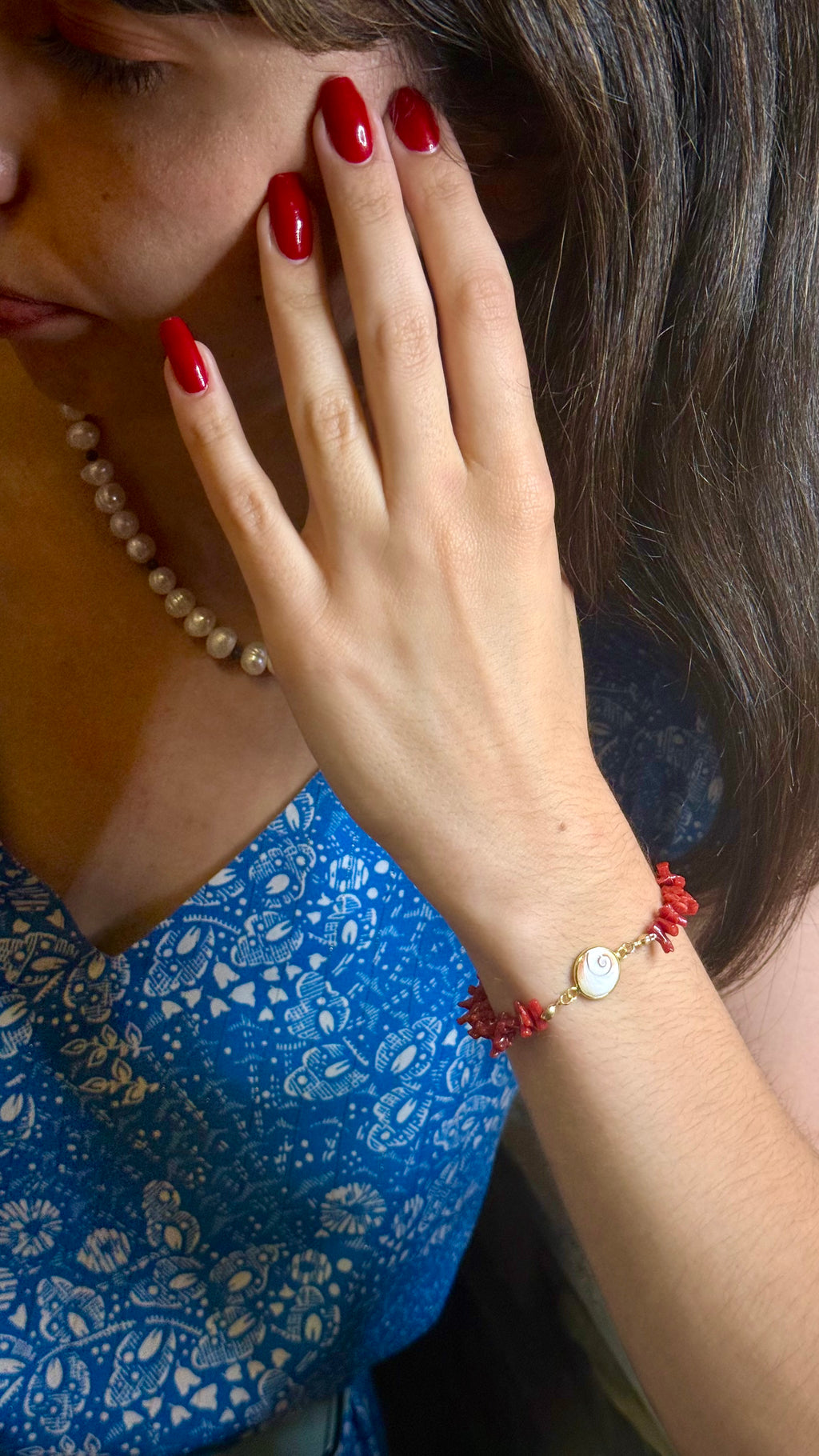 Bracelet « Santa-Lucia » Œil de Saint-Lucie et Corail de Bonifacio