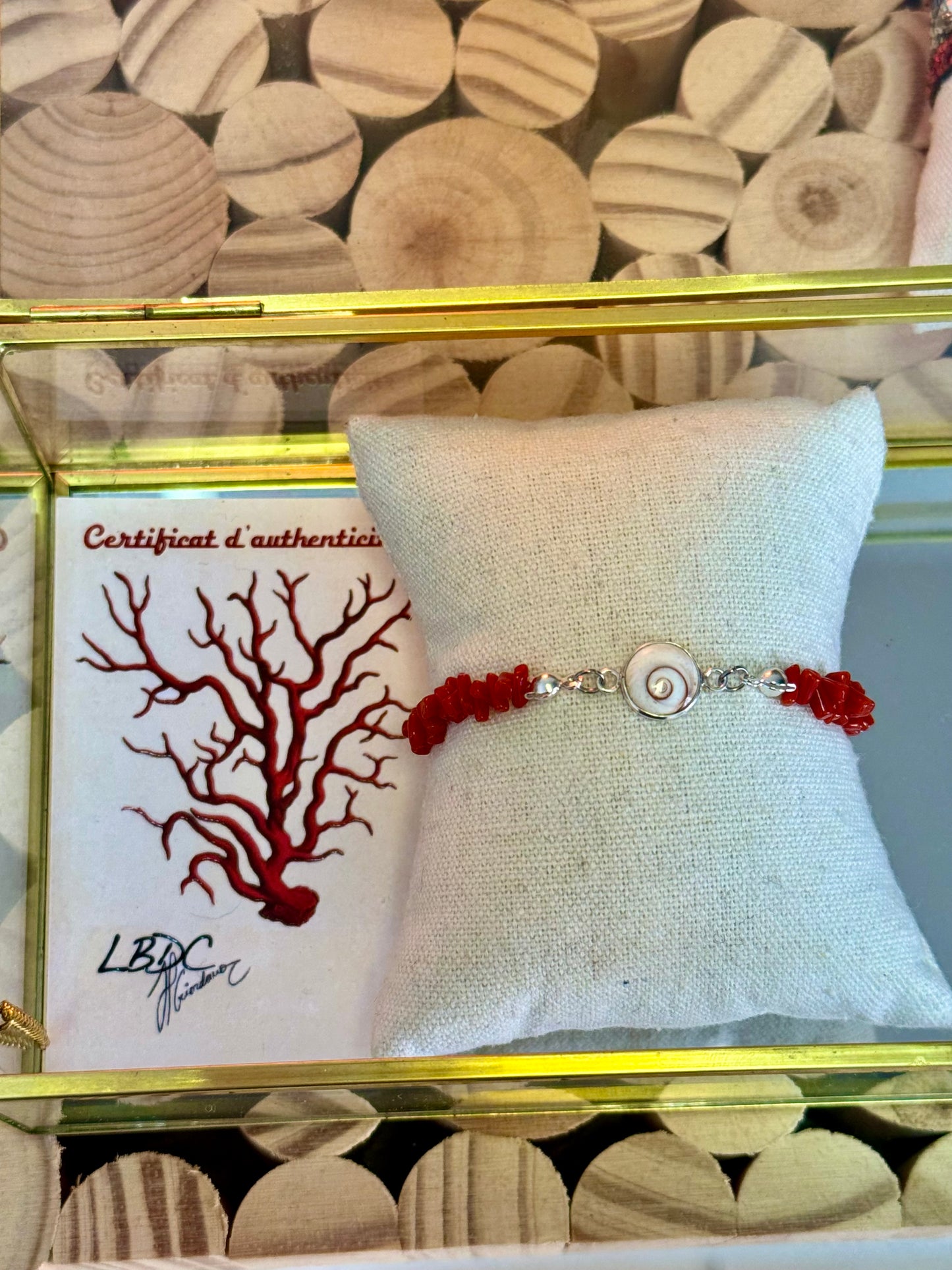 Bracelet « St-Lucie » Corail Corse