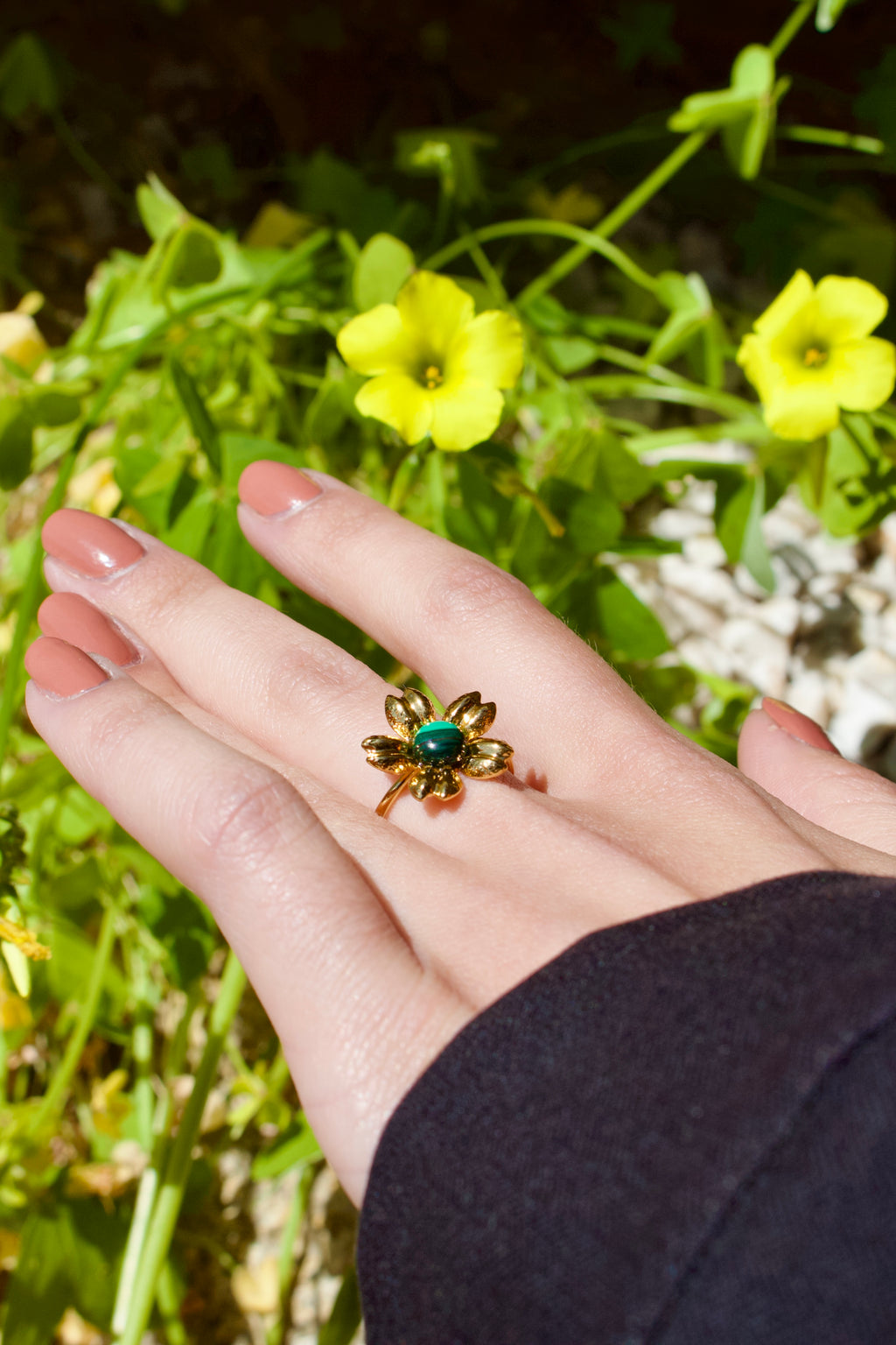 Bague « Macchja » Malachite