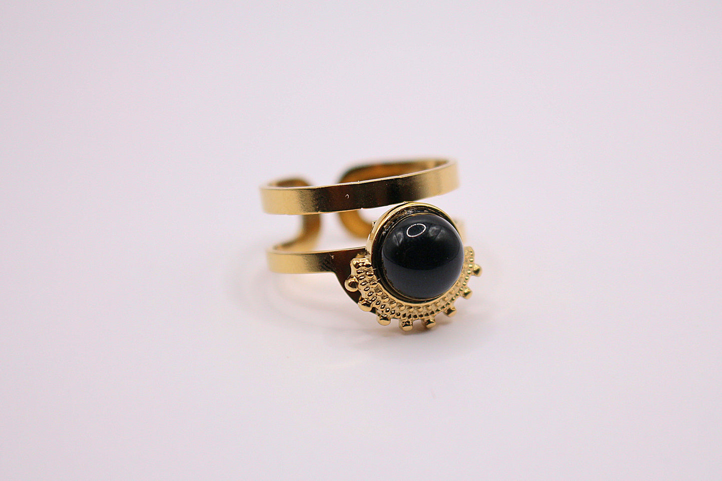 Bague éventail en Onyx