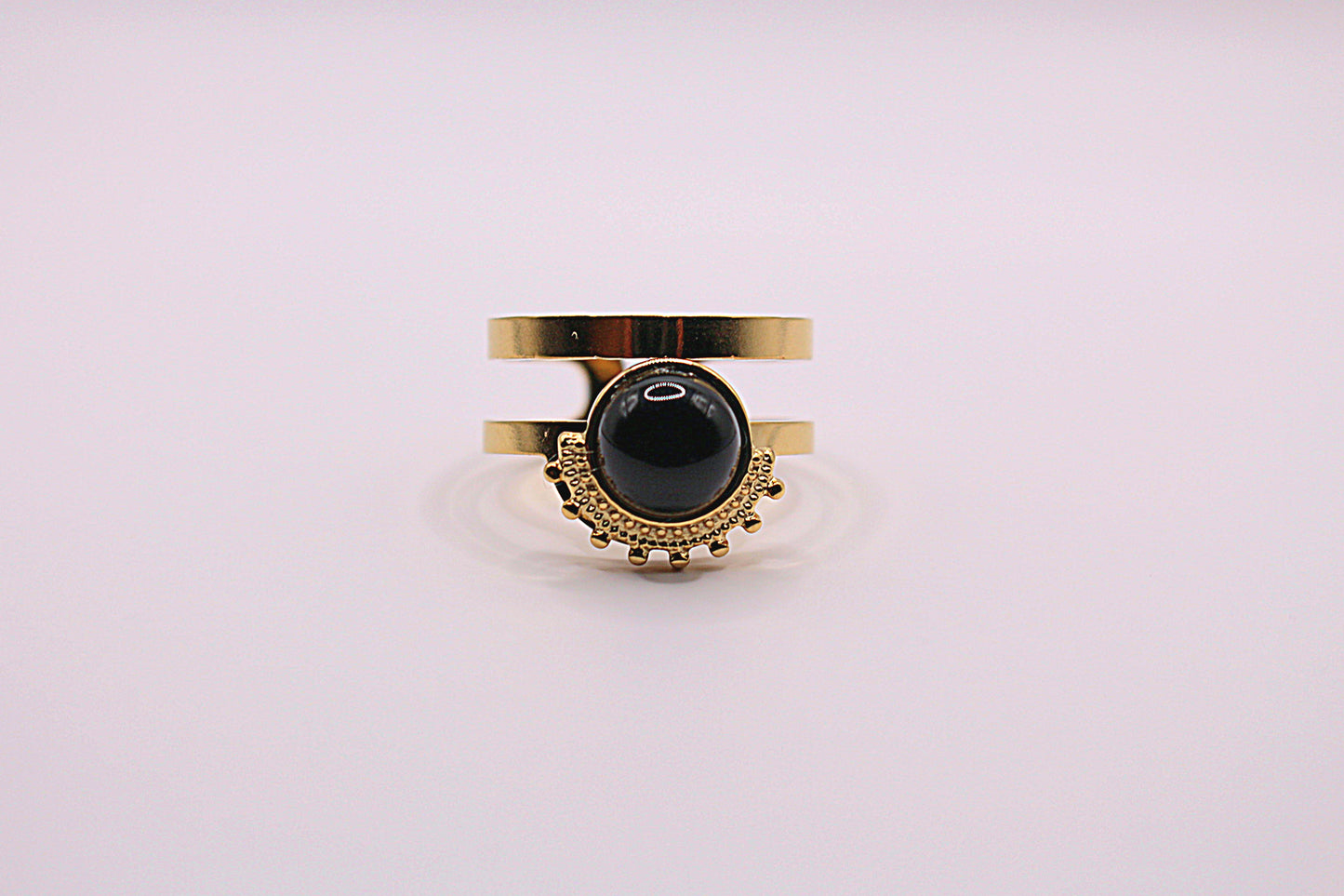 Bague éventail en Onyx