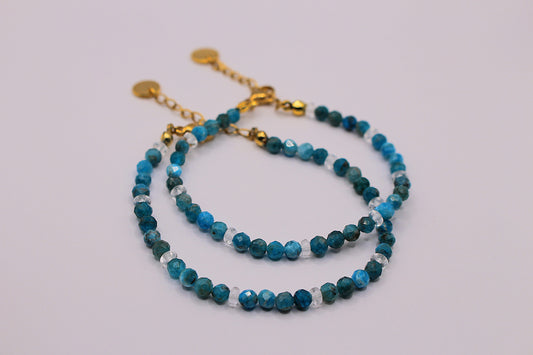 Bracelet Scintillant en Apatite