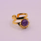 Bague éventail en Amethyste