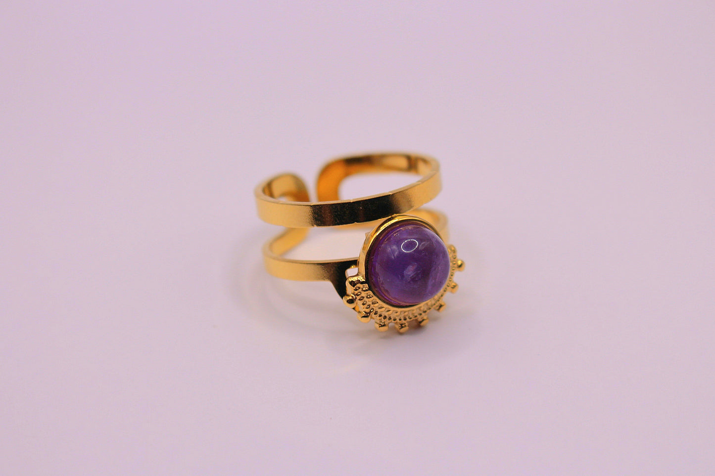 Bague éventail en Amethyste