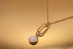 Collier Reine en Agate Blanche