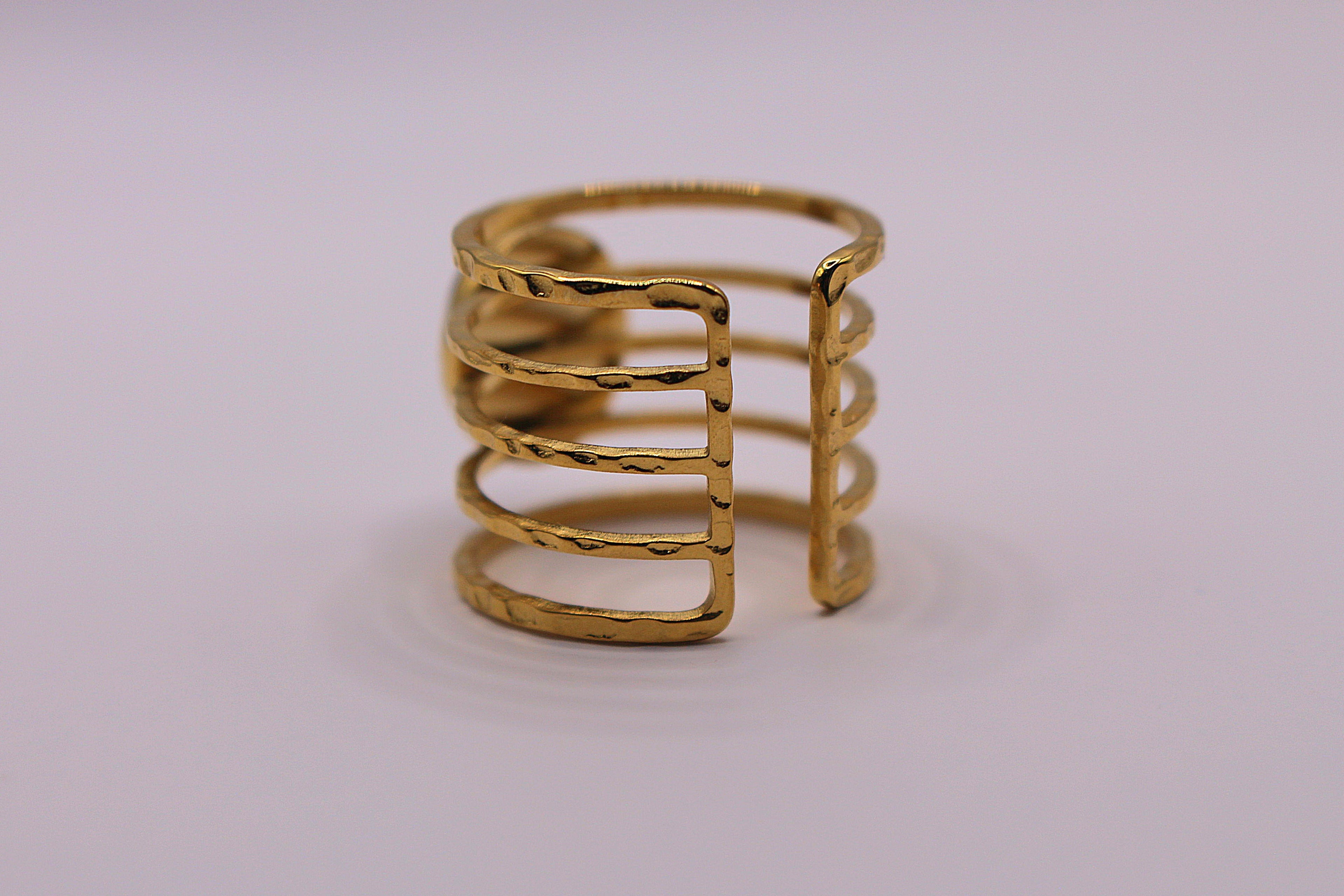 Bague Égérie en œil de tigre