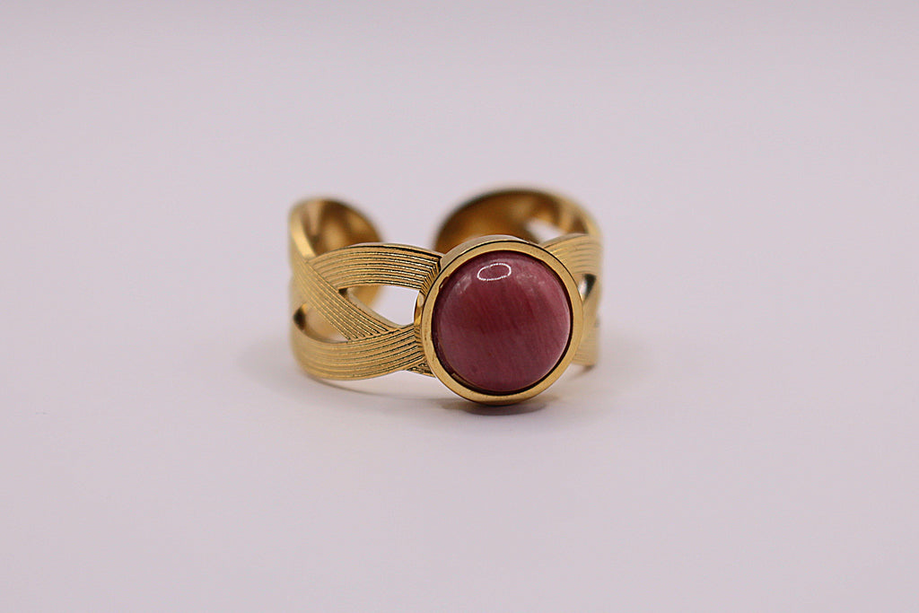 Bague Épis en Rhodonite
