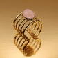 Bague Égérie en Quartz rose