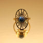 Bague Étoile en Agate Crazy Lace blueu