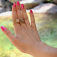 Bague Égérie en Quartz rose