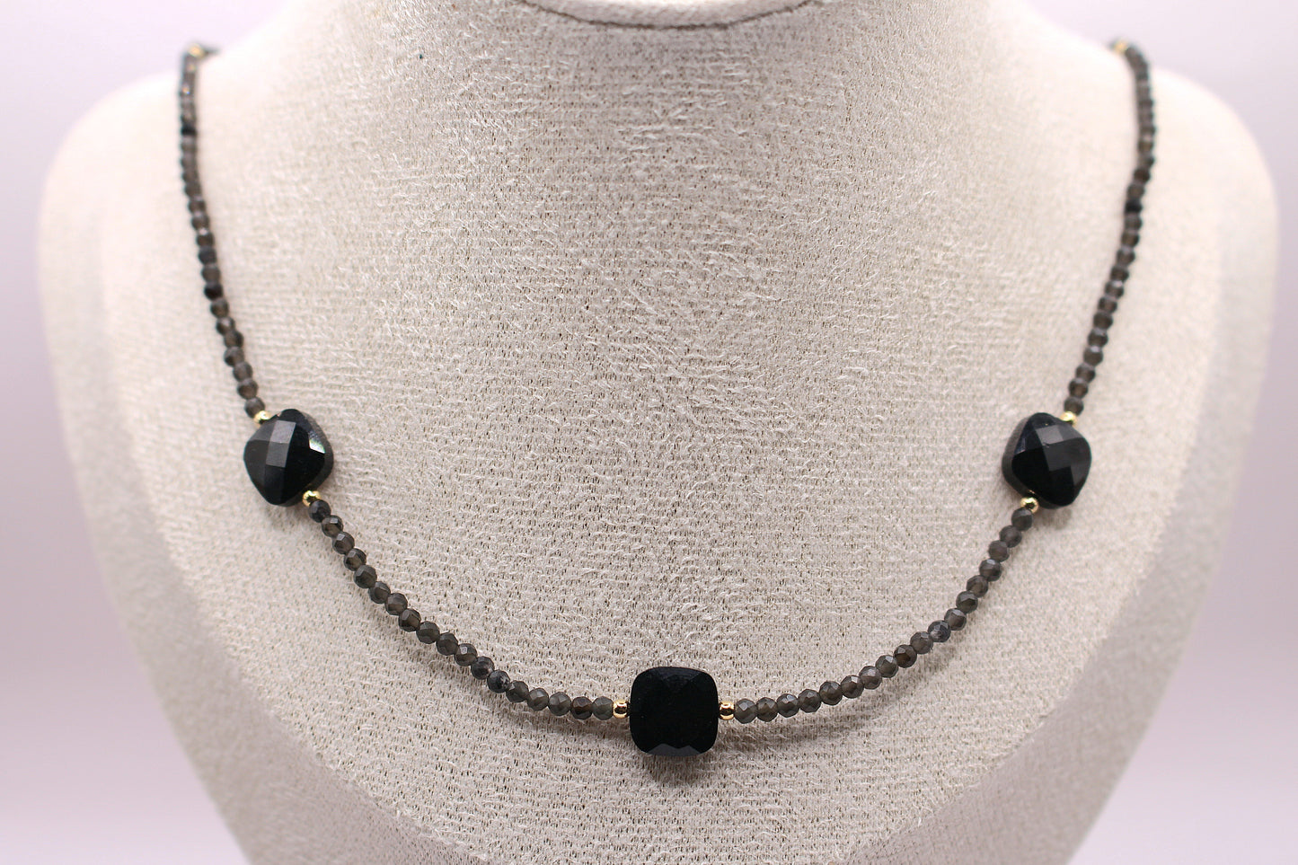 Collier Douceur en Obsidienne