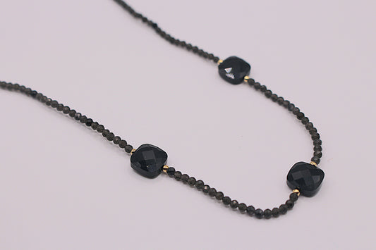 Collier Douceur en Obsidienne