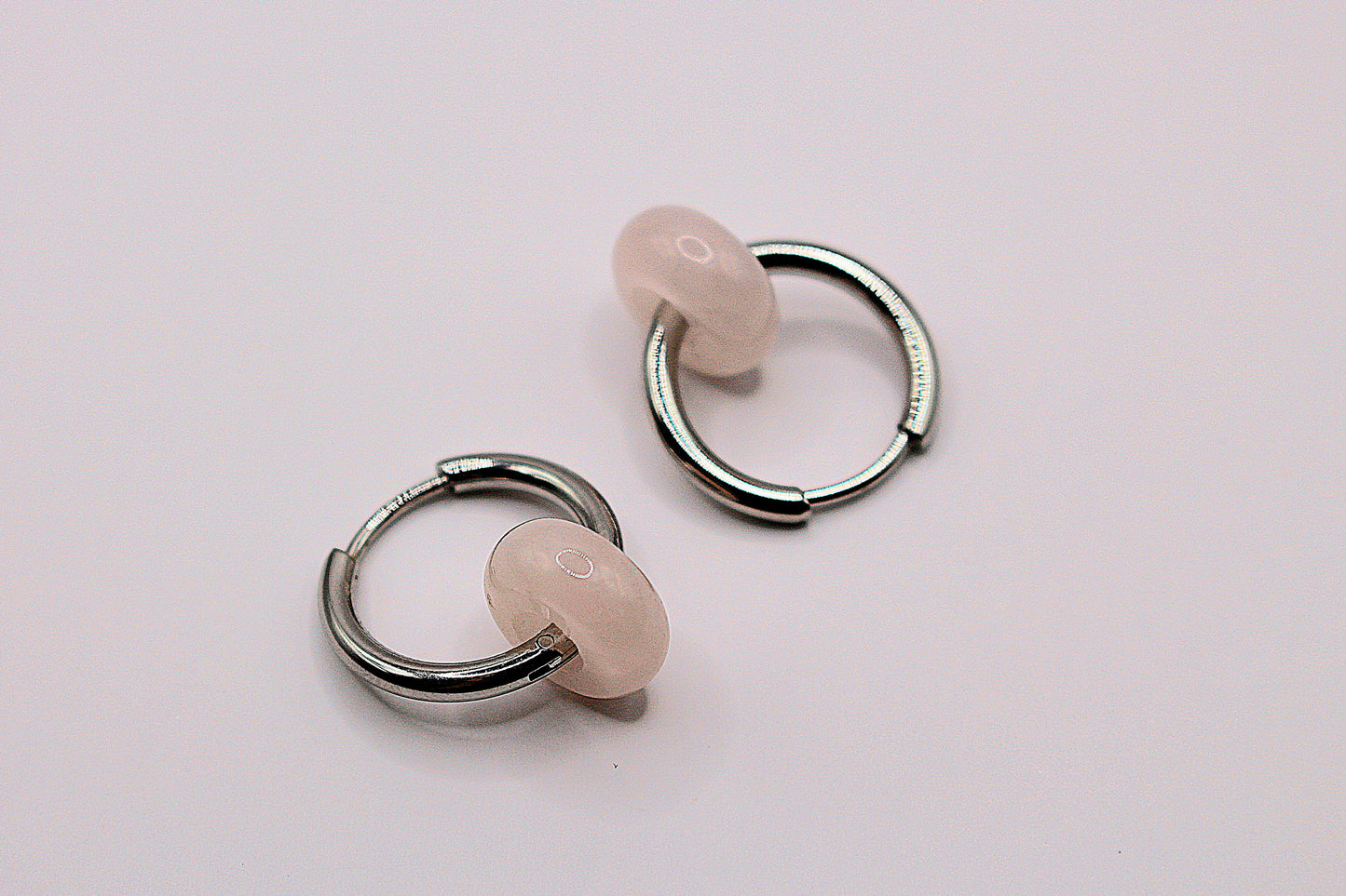 Boucles d'oreilles Essence en Quartz rose