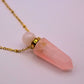 Sautoir Fragrance en Quartz rose