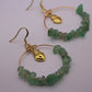 Boucles d'oreilles Cupidon en Quartz Rutile