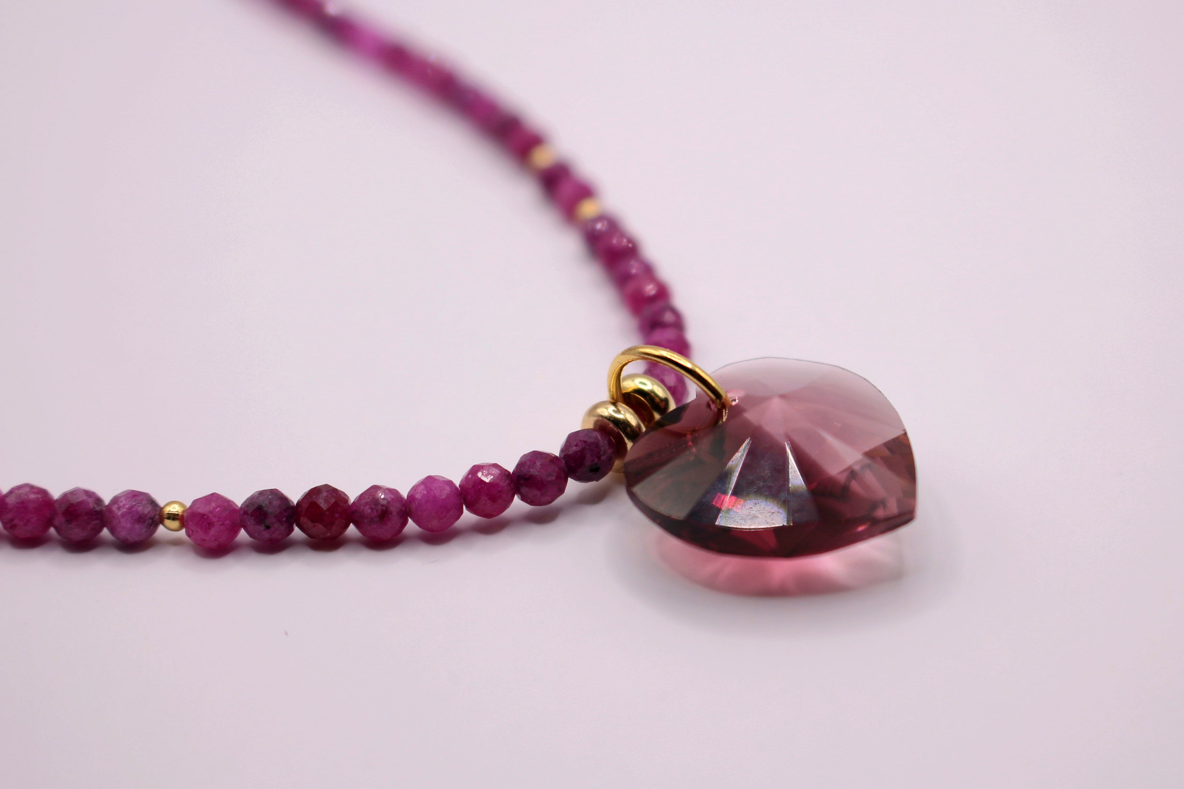 Collier Désir en Rubis et Cristal Swarovki