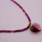 Collier Désir en Rubis et Cristal Swarovki