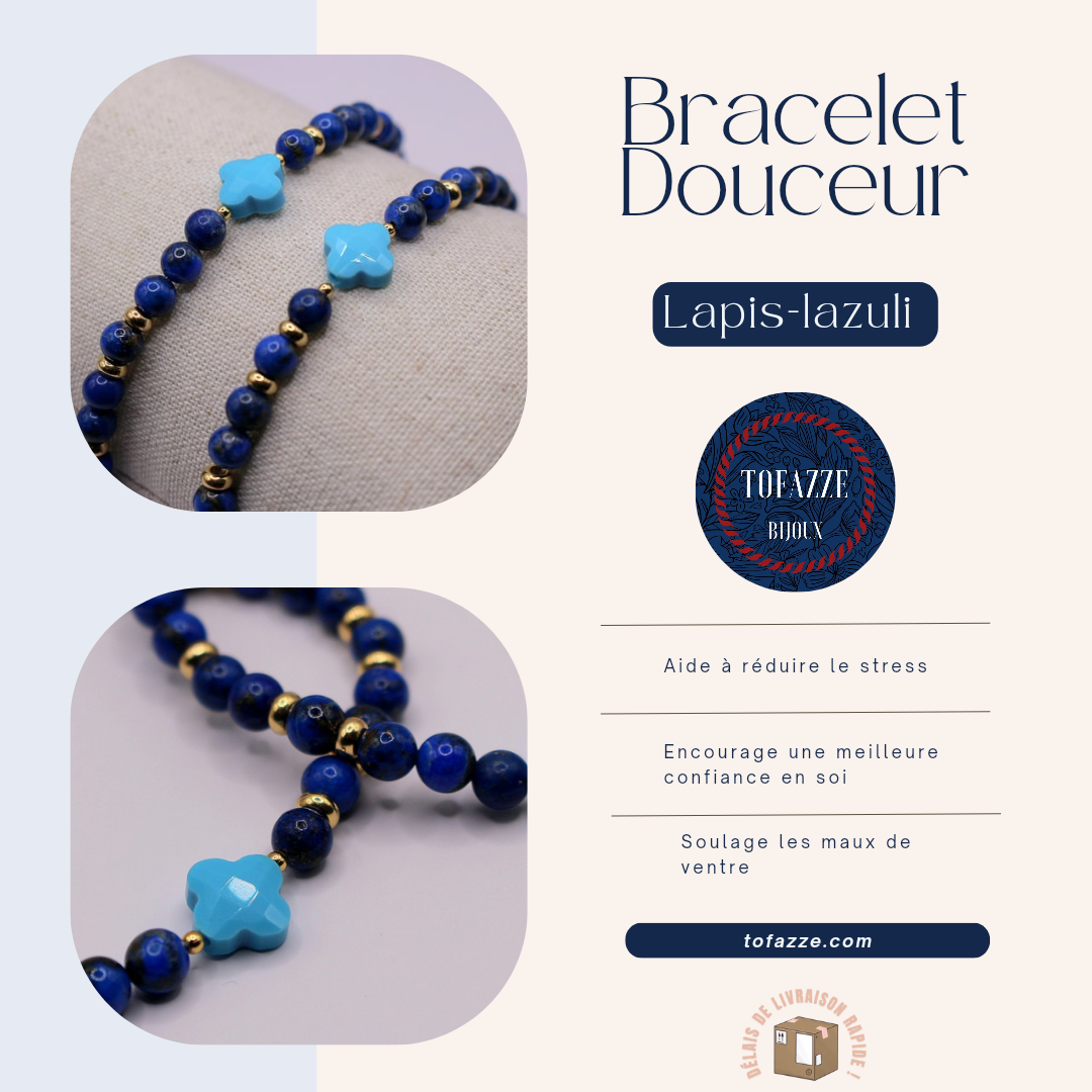 Bracelet Douceur en Lapis-lazuli