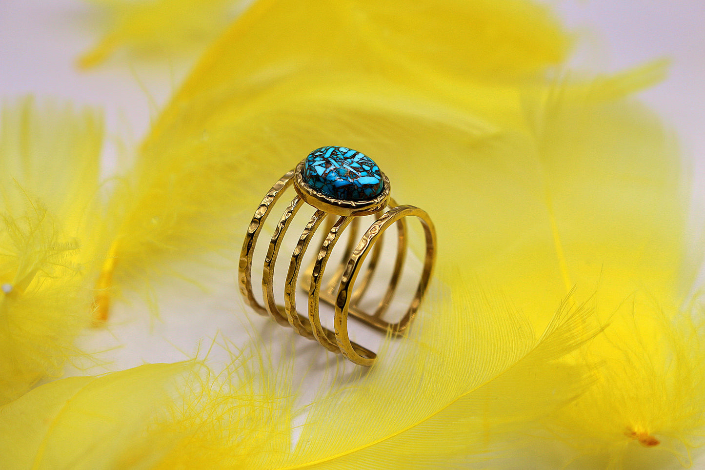 Bague Égérie en Turquoise cuivrée