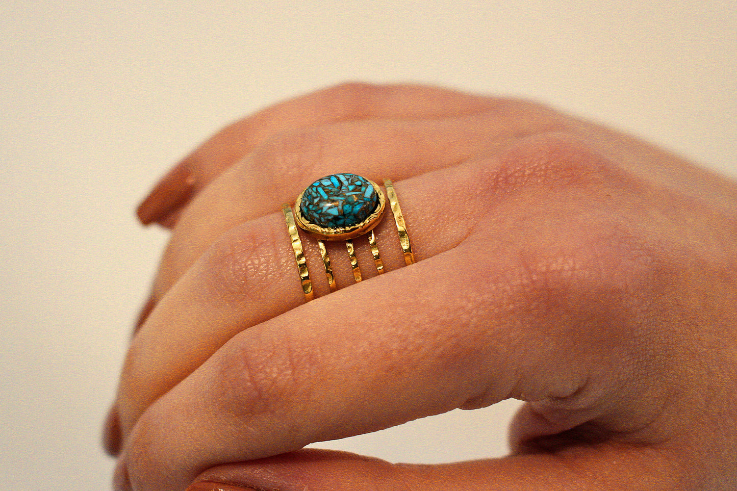 Bague Égérie en Turquoise cuivrée