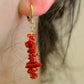 Boucles d'oreilles Bavella en Corail