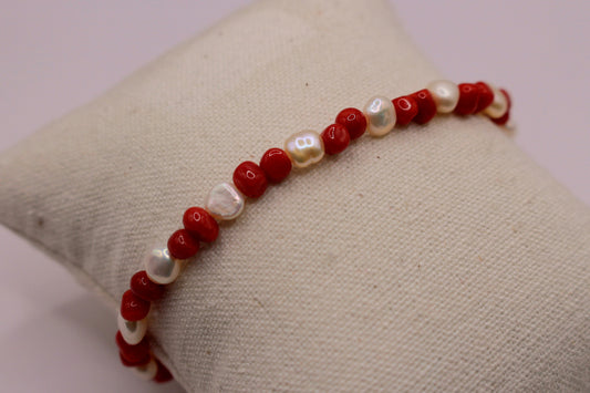 Bracelet Sperone en Corail et Nacre