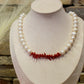 Collier Roccapina en Corail et Perles de Culture