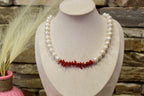 Collier Roccapina en Corail et Perles de Culture