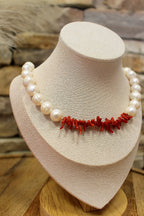 Collier Roccapina en Corail et Perles de Culture