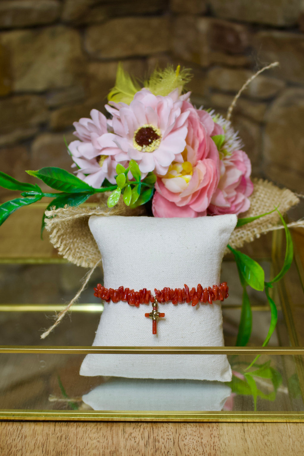 Bracelet « Croce » Corail de Bonifacio
