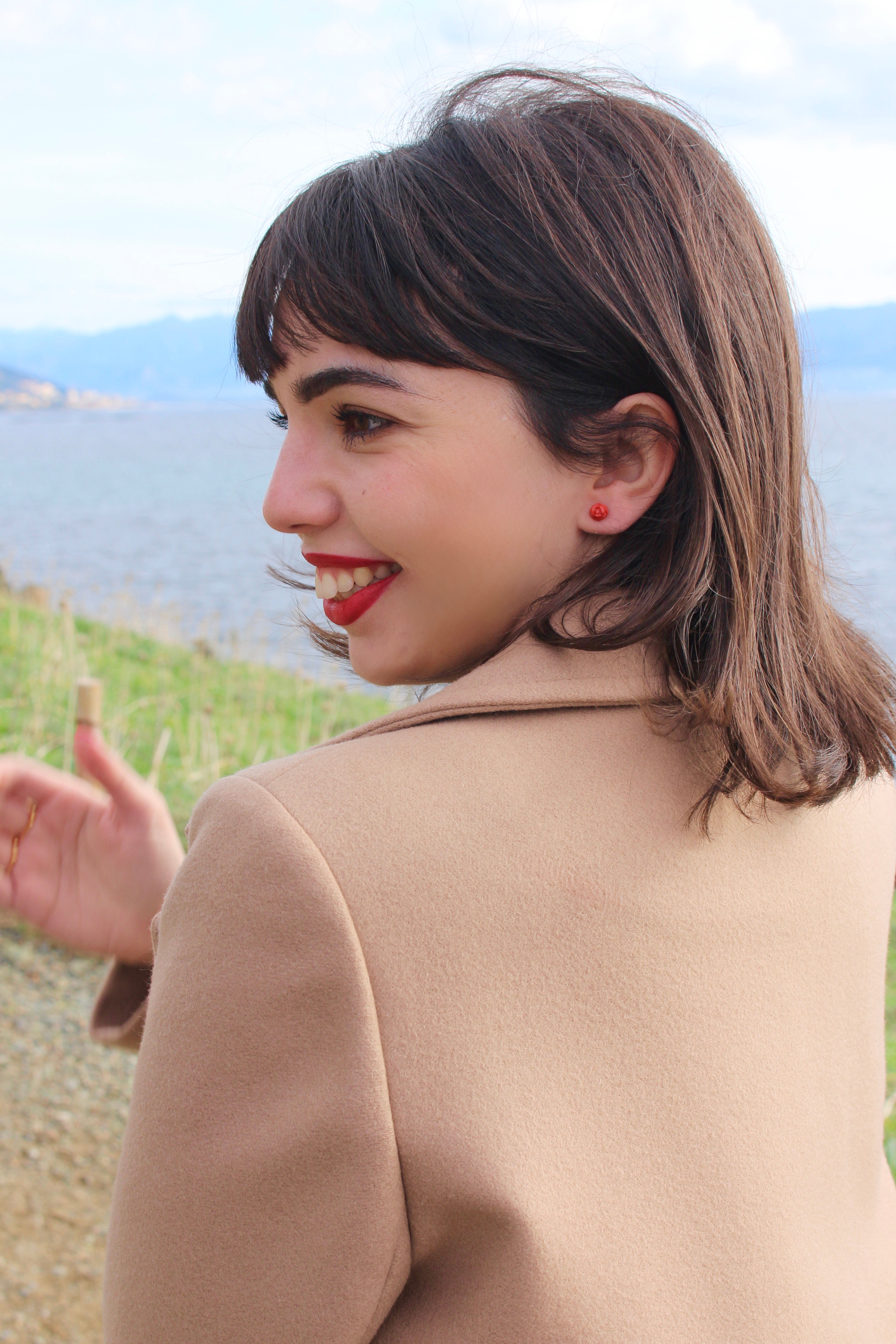 Boucles d’oreilles « Fiore » Corail de Bonifacio