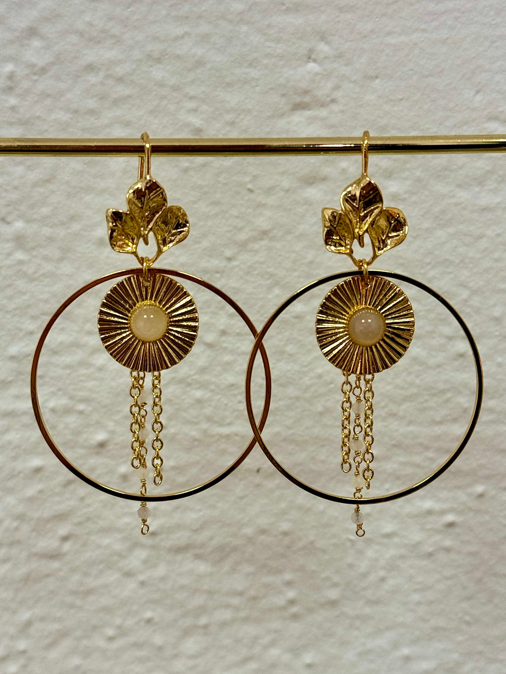 Boucles d’oreilles Rêve Solaire en Pierre de soleil