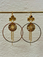 Boucles d’oreilles Rêve Solaire en Pierre de soleil